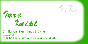 imre knipl business card